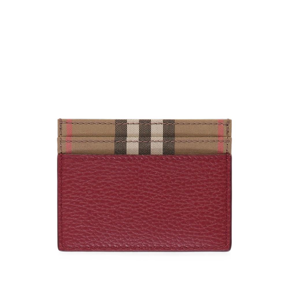 Vintage Check grained leather cardholder 2