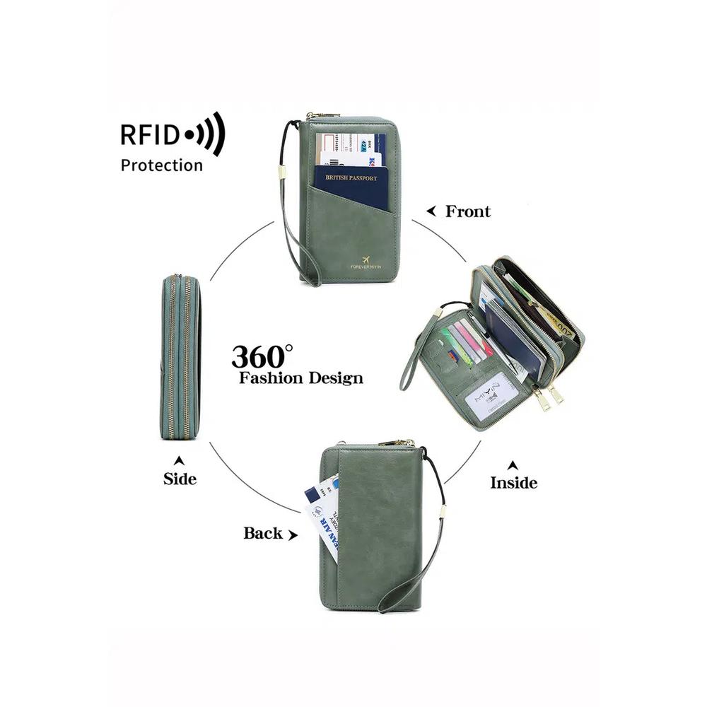 Винтажный держатель для паспорта RFID Многофункциональный кошелёк 2