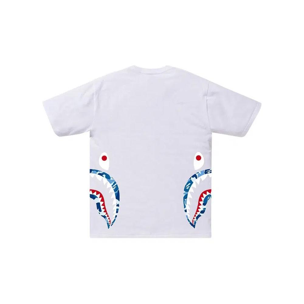 Футболки BAPE ABC Camo Side Shark Tee 'White/Blue' 2