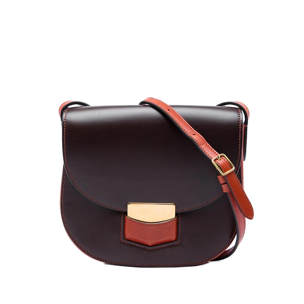 Маленькая сумка через плечо Bicolor Glazed Calfskin Trotteur (2000-2026 годы) 1