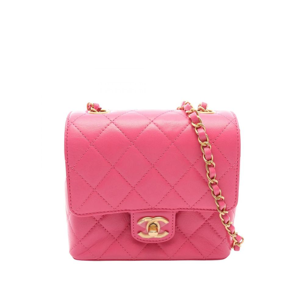 2021-2026 Mini Square Quilted Goatskin Flap crossbody bag 1