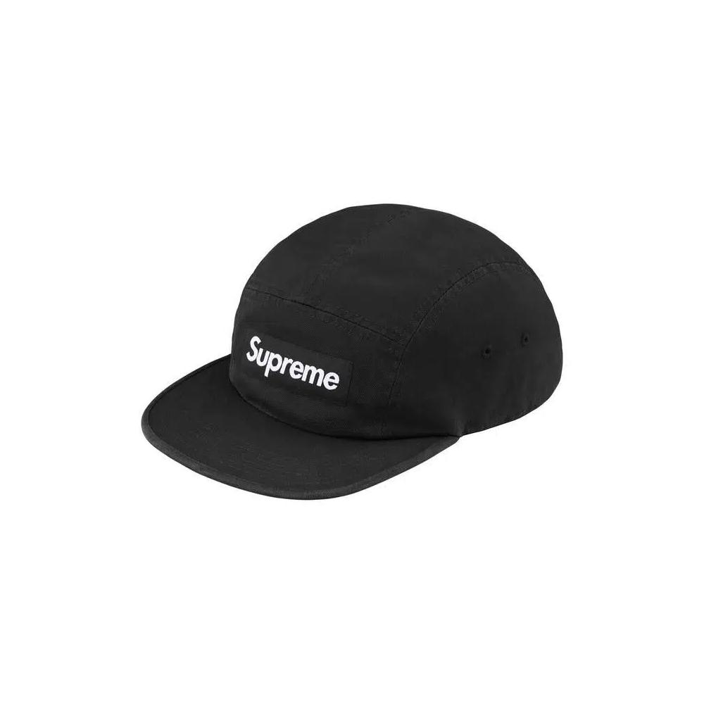Кепки Supreme Washed Chino Twill Camp Cap 'Black' 1