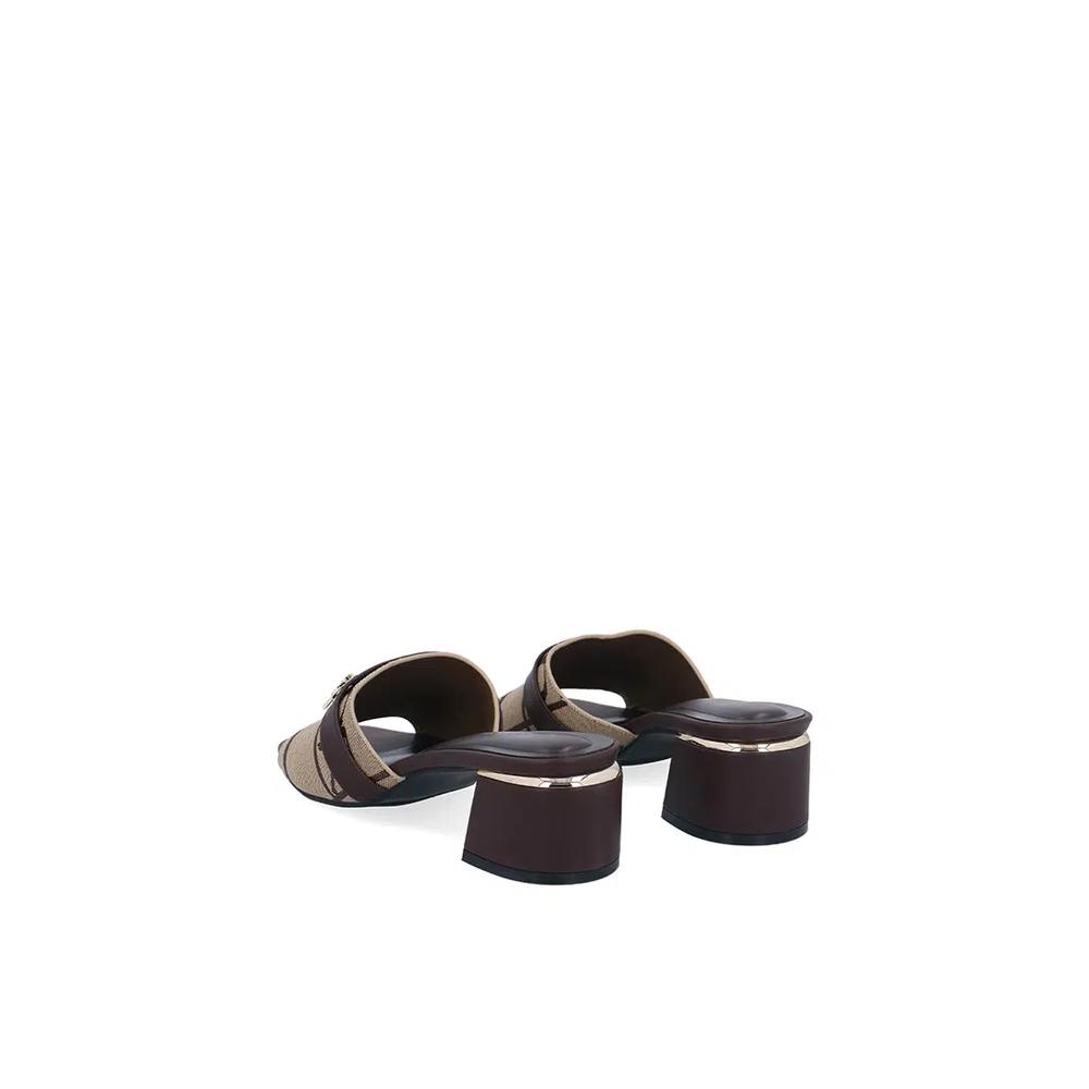 Brown CR MonoCharm каблучные сандалии 4