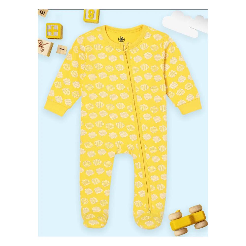 Комбинезон на молнии для младенцев The Mom Store Buttercream Clouds - Желтый 1