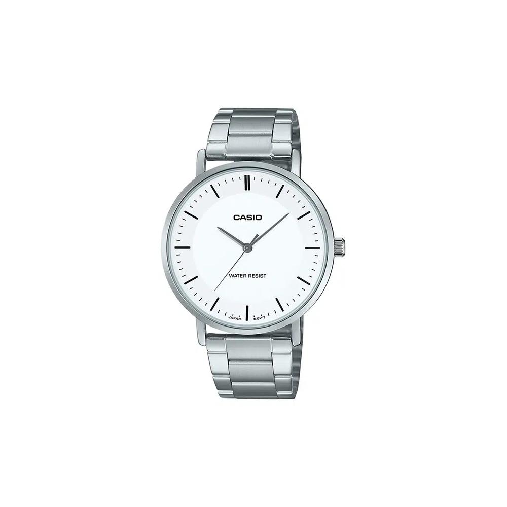 MTP-VT04D-7E Мужские аналоговые часы с серебристым стальным браслетом 1
