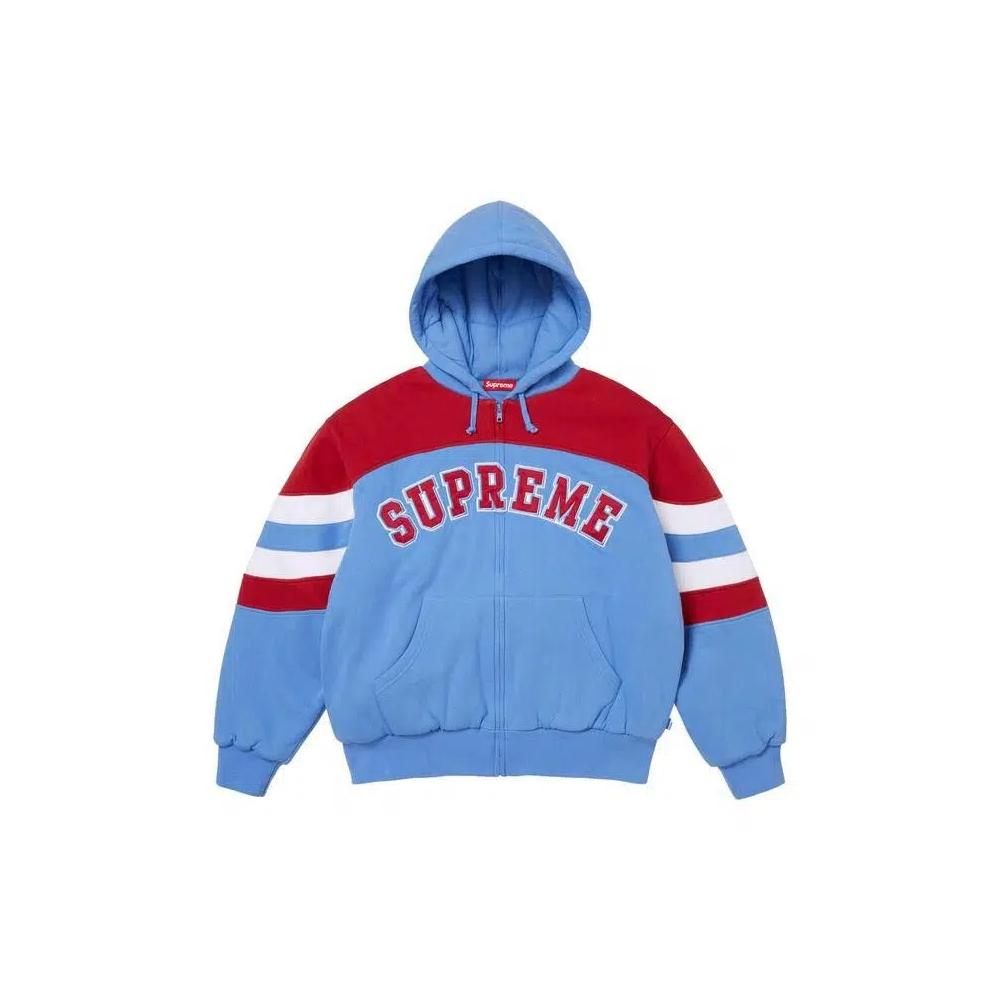 Худи Supreme Filled Zip Up Hooded Sweatshirt 'Light Blue' 1