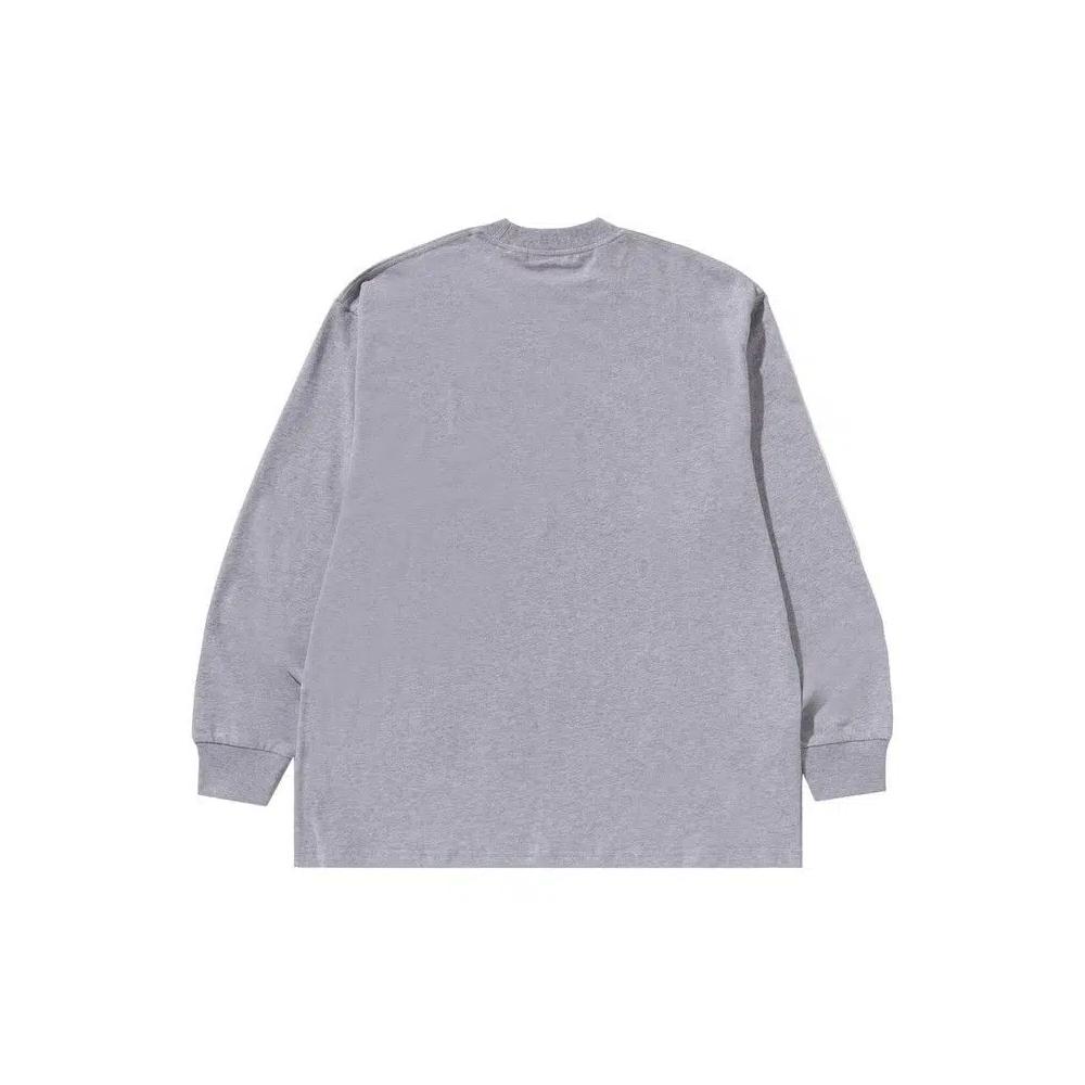 Футболки с длинным рукавом BAPE One Point Ape Head Relaxed Fit Long-Sleeve Tee 'Grey' 2