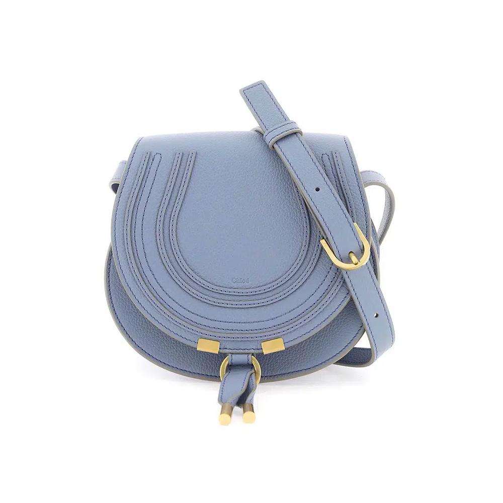 Маленькая сумка Marcie Saddle через плечо в цвете Shady Cobalt 1