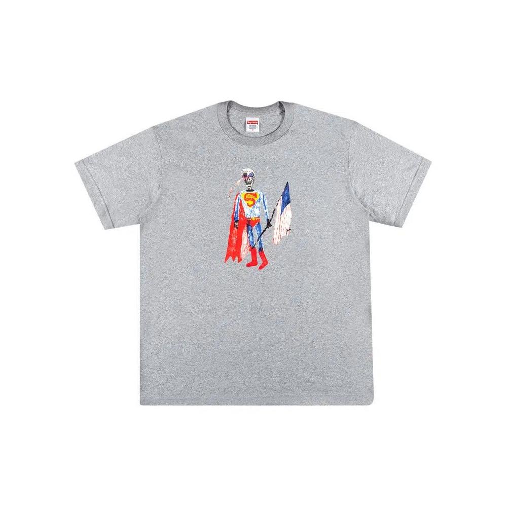 Футболки Supreme Skeleton Tee 'Heather Grey' 1