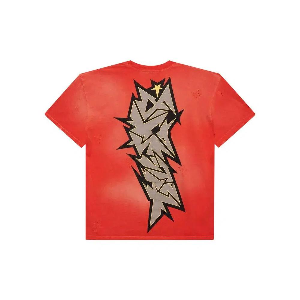 Футболки Hellstar Crack Print T-Shirt 'Red' 2