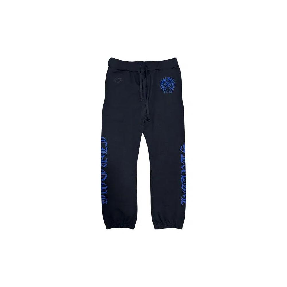 Штаны спортивные Chrome Hearts Logo 'Black/Blue' 1