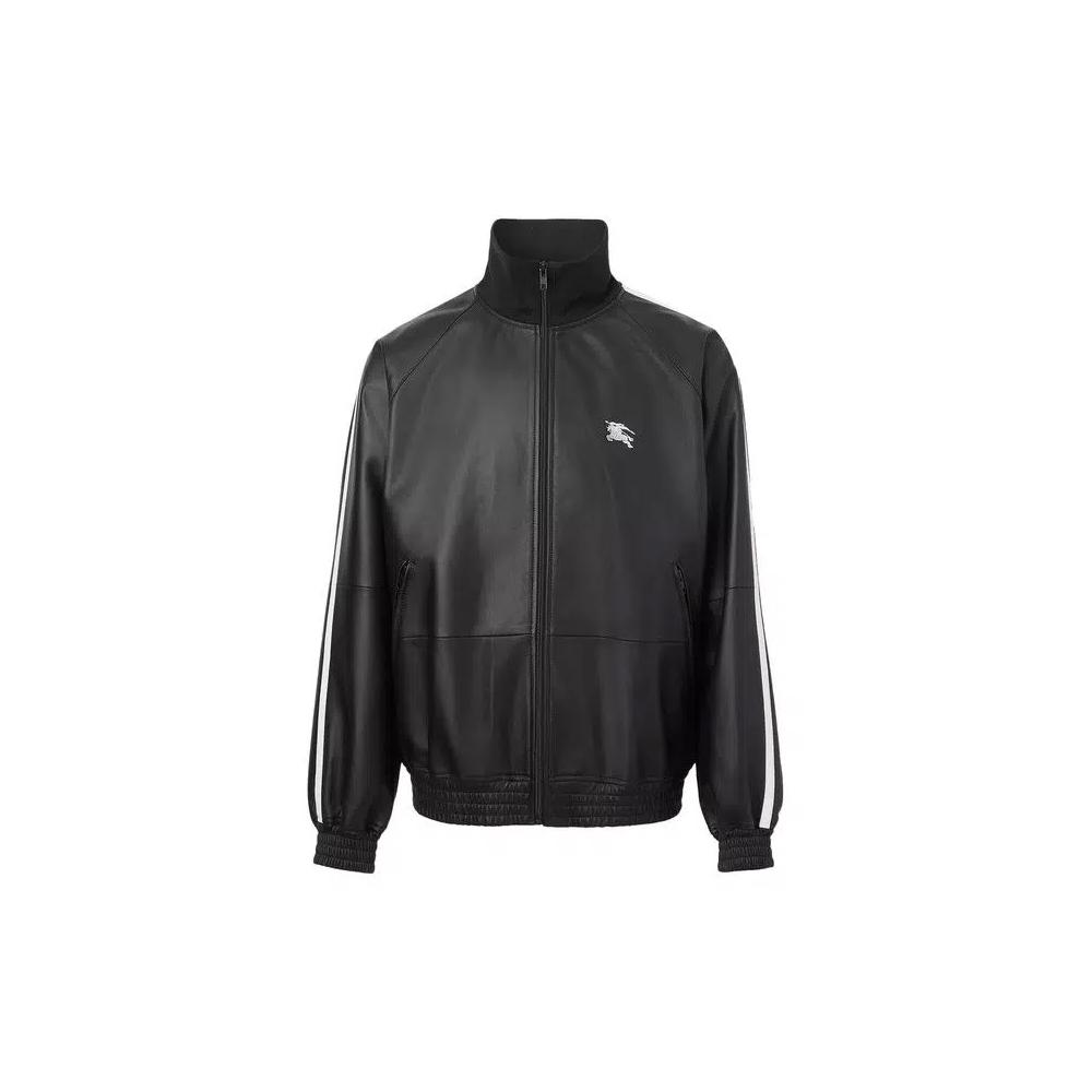 Куртки Supreme x Burberry Embroidered Logo Lambskin Funnel-Neck Jacket (Burberry Exclusive) 'Черный' 1