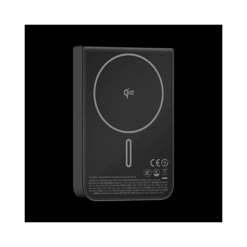 Momax 1-Power S.Pass 10000mAh Qi2 магнитный внешний аккумулятор - Black черный 2