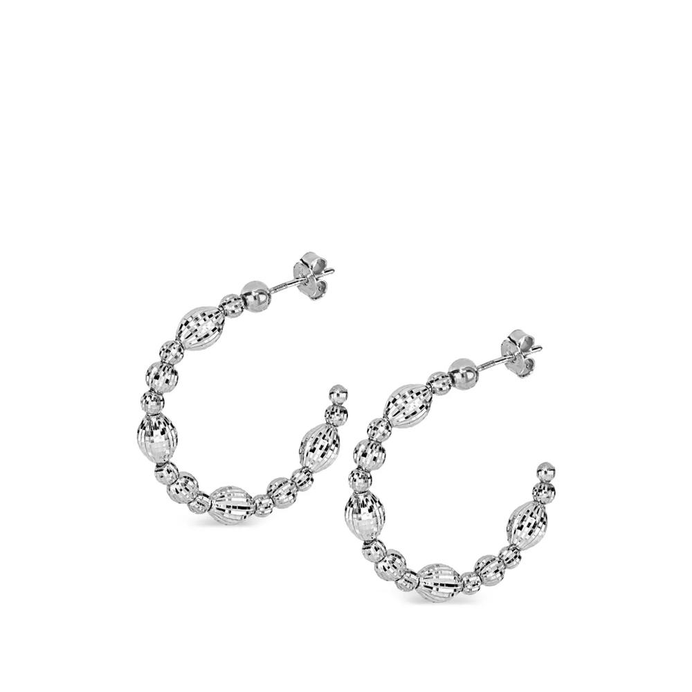 Серьги-кольца Crystal с басинами 1