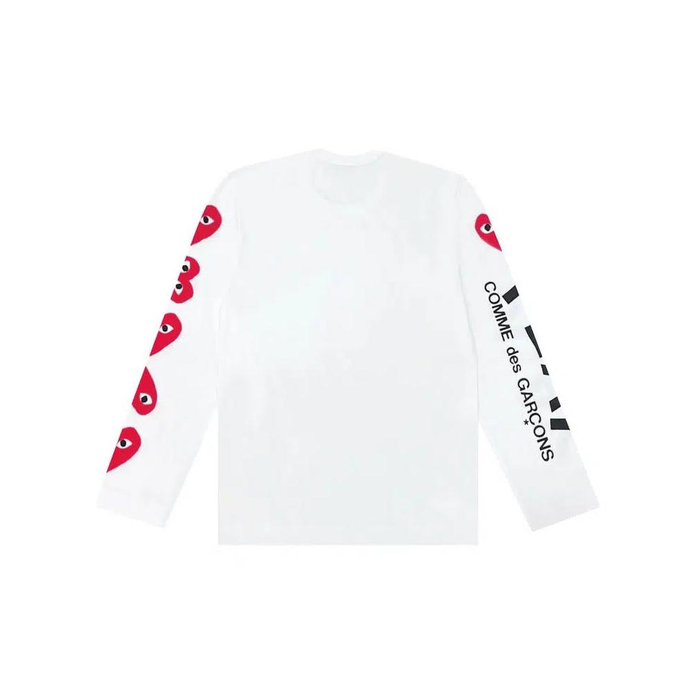 Футболки Comme des Garçons PLAY Heart Print T-Shirt 'Белый' 2
