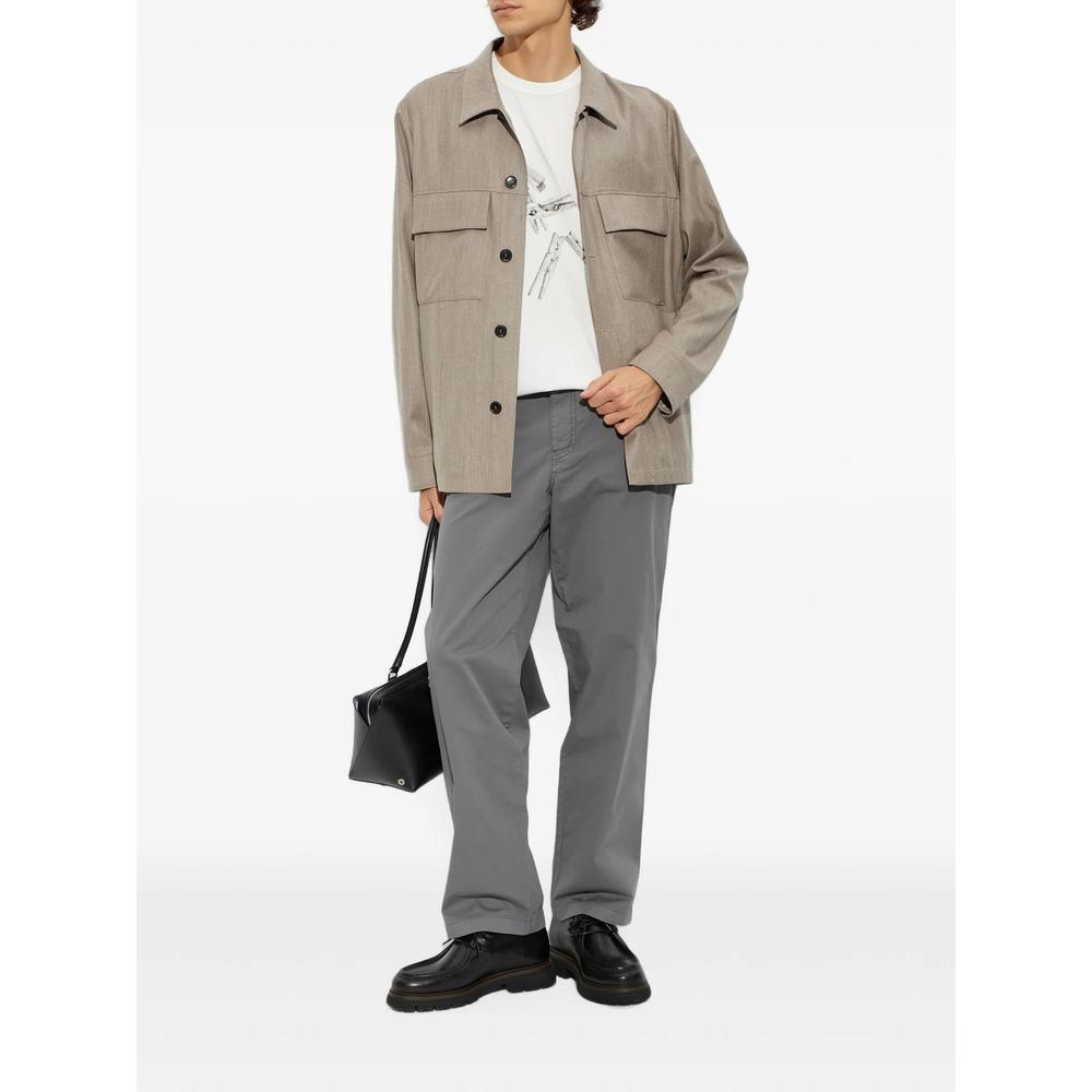 light beige wool-cashmere flannel overshirt 2
