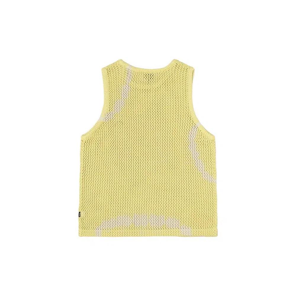 Майки Stussy Тяжелая сетчатая майка O'Dyed 'Тай-дай желтый' 2