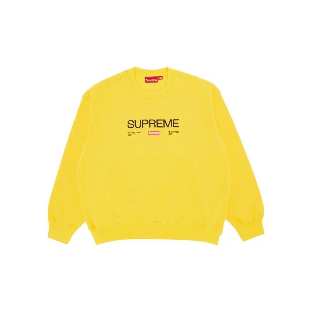 Свитшоты Supreme Established Crewneck 'Yellow' 1