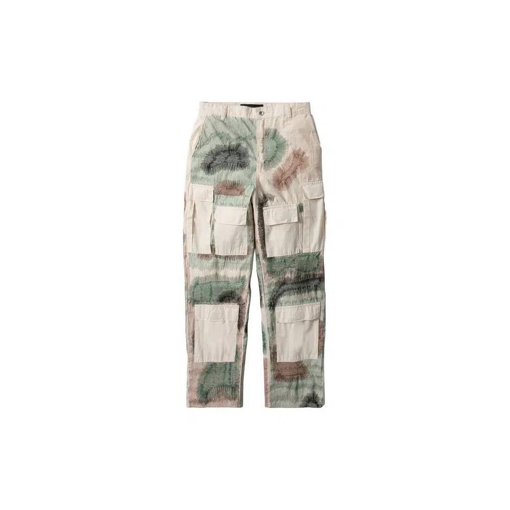 Брюки Who Decides War Camouflage Embroiderey Pant 'Ivory' 1