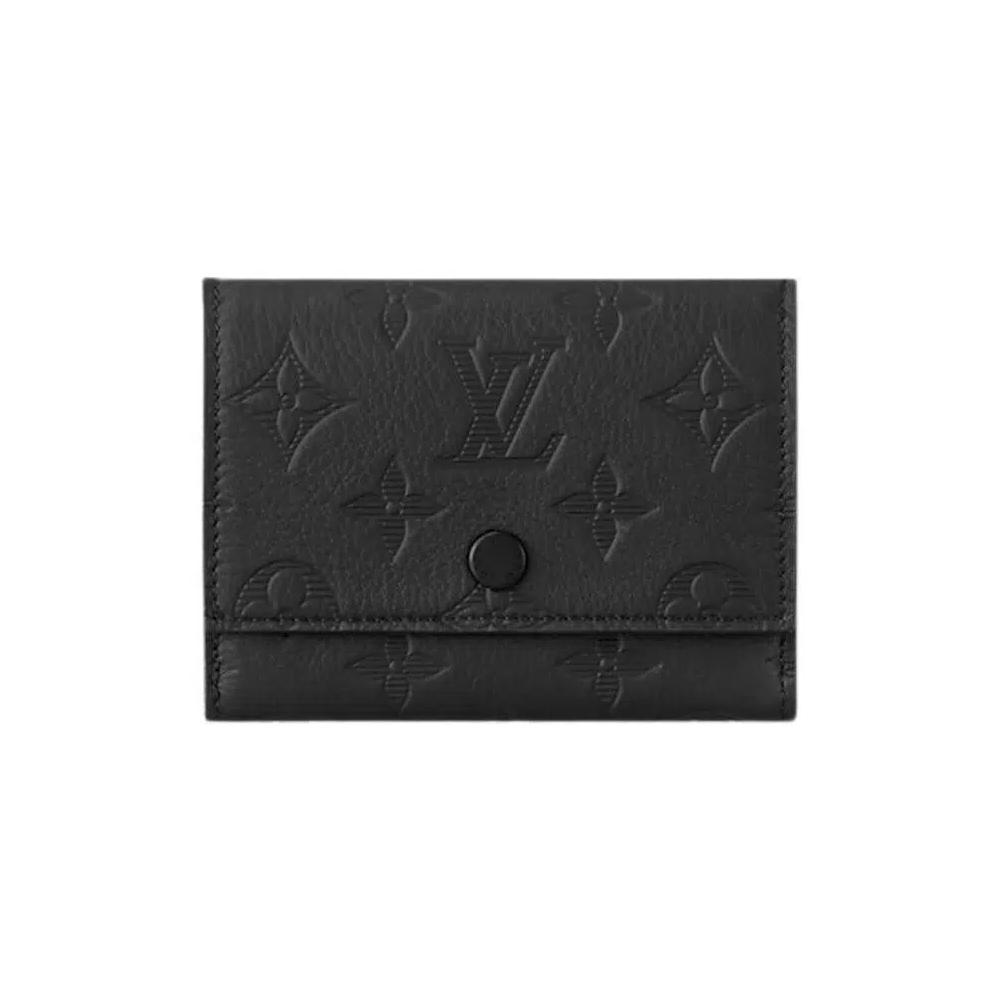 Кошельки Louis Vuitton Victor Wallet 'Black Monogram Shadow Embossed Cowhide Leather' 1