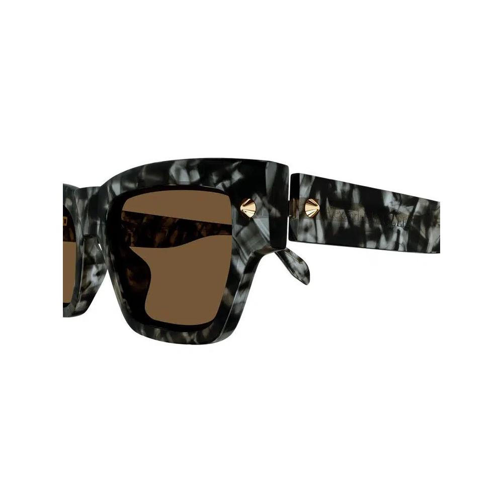 Солнцезащитные очки Alexander McQueen Square 'Havana/Brown' 3