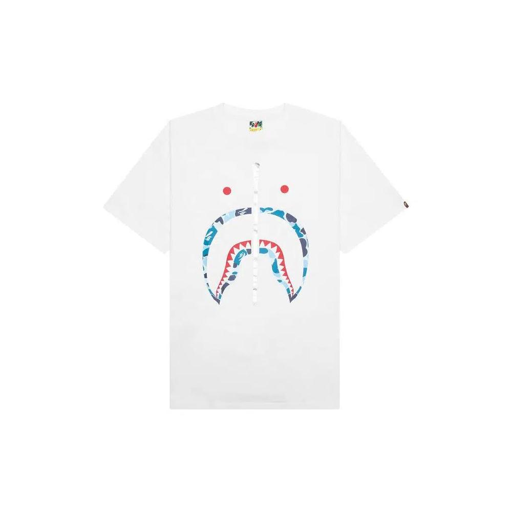 Футболки BAPE ABC Camo Shark Tee 'White/Blue' 1