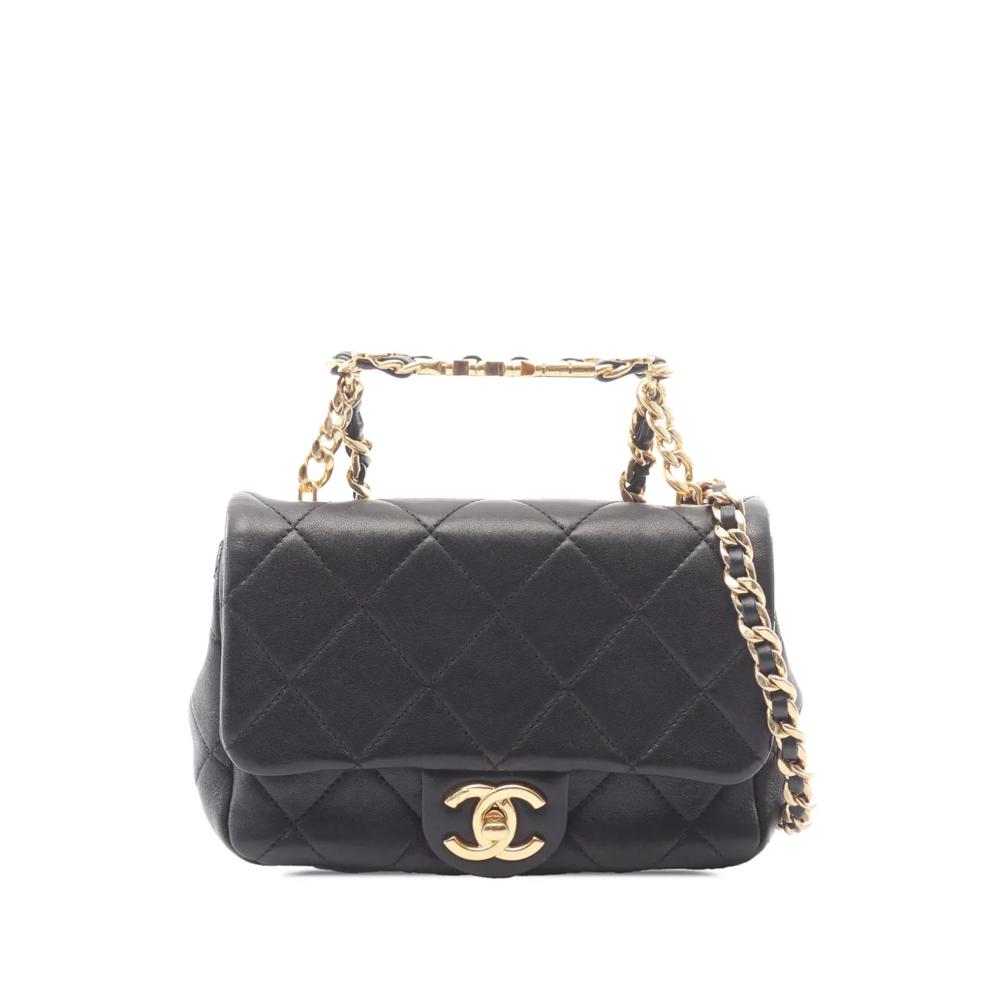 Сумка через плечо Quilted Lambskin Oval Logo Chain Top Handle Flap (2021-2026 годы) 1