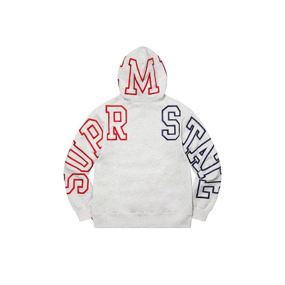 Худи Supreme State Hooded Sweatshirt 'Ash Grey' 2
