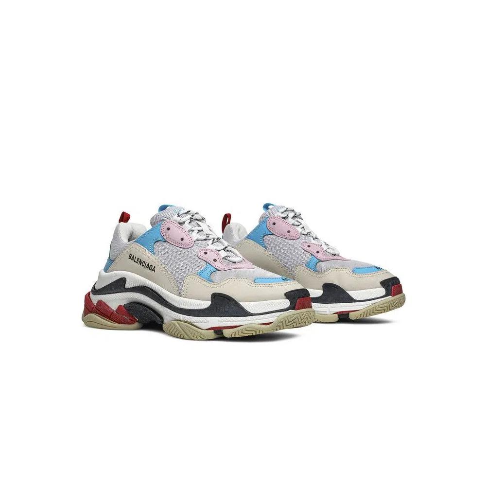 Кроссовки Balenciaga Wmns Triple S 'White Blue Pink' 2019 8