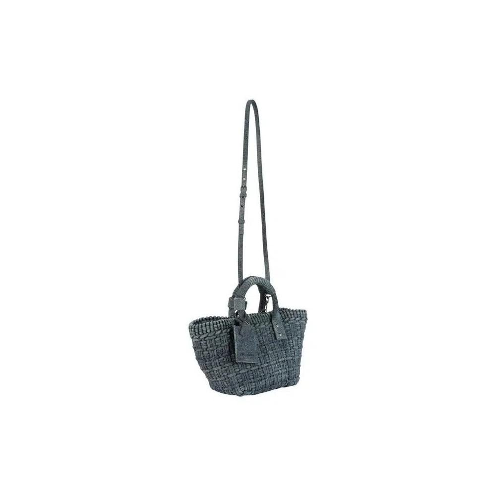 Сумки-тоут Balenciaga Bistro XS Strap Basket Tote Bag «Blue Denim/Black» 2