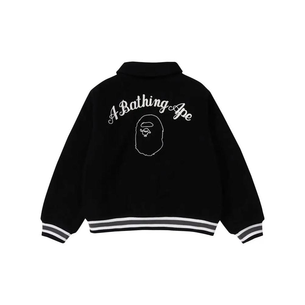 Куртка Varsity BAPE Melton Varsity Jacket 'Black' 2