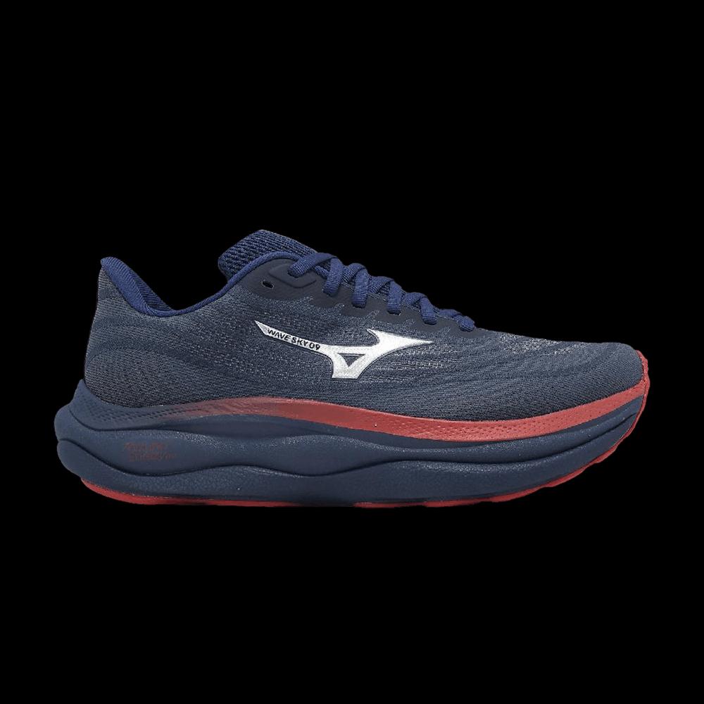Беговые кроссовки для соревнований Mizuno Wave Sky 9 Super Wide 'Navy Red' 1