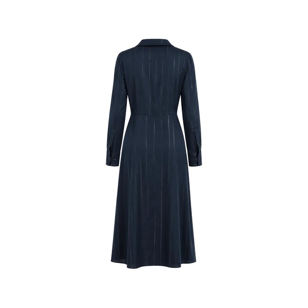 metallic-stripe gathered midi dress 2
