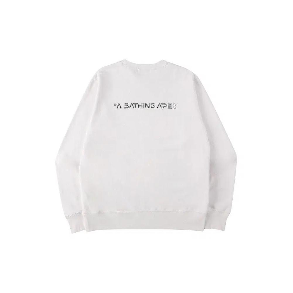 Свитшоты BAPE Ape Head Moon Crewneck 'Белый' 2