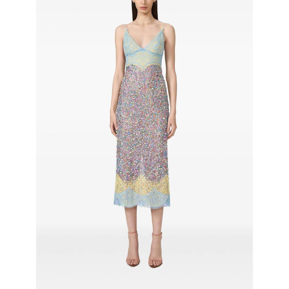 Alessia Chantilly lace sequined midi dress 2