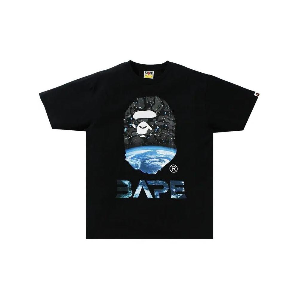 Футболки BAPE Space Camo Ape Head Tee 'Black' 1