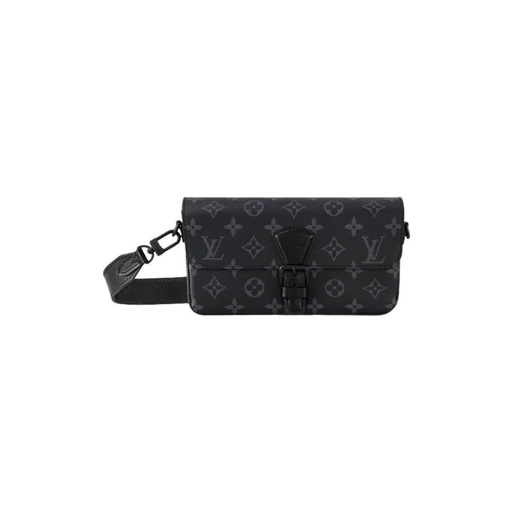 Сумки через плечо Louis Vuitton Montsouris Wearable Wallet 'Black Monogram Eclipse Canvas' 1