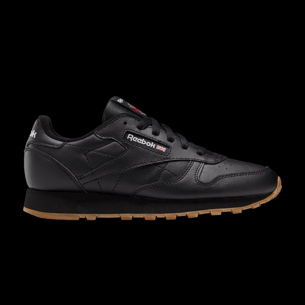 Кроссовки Reebok Classic Leather Big Kid «Black Gum» 1