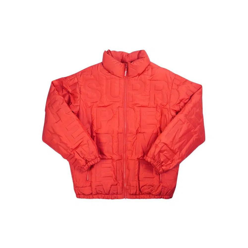 Пуховики Supreme Bonded Logo Puffy Jacket 'Красный' 1