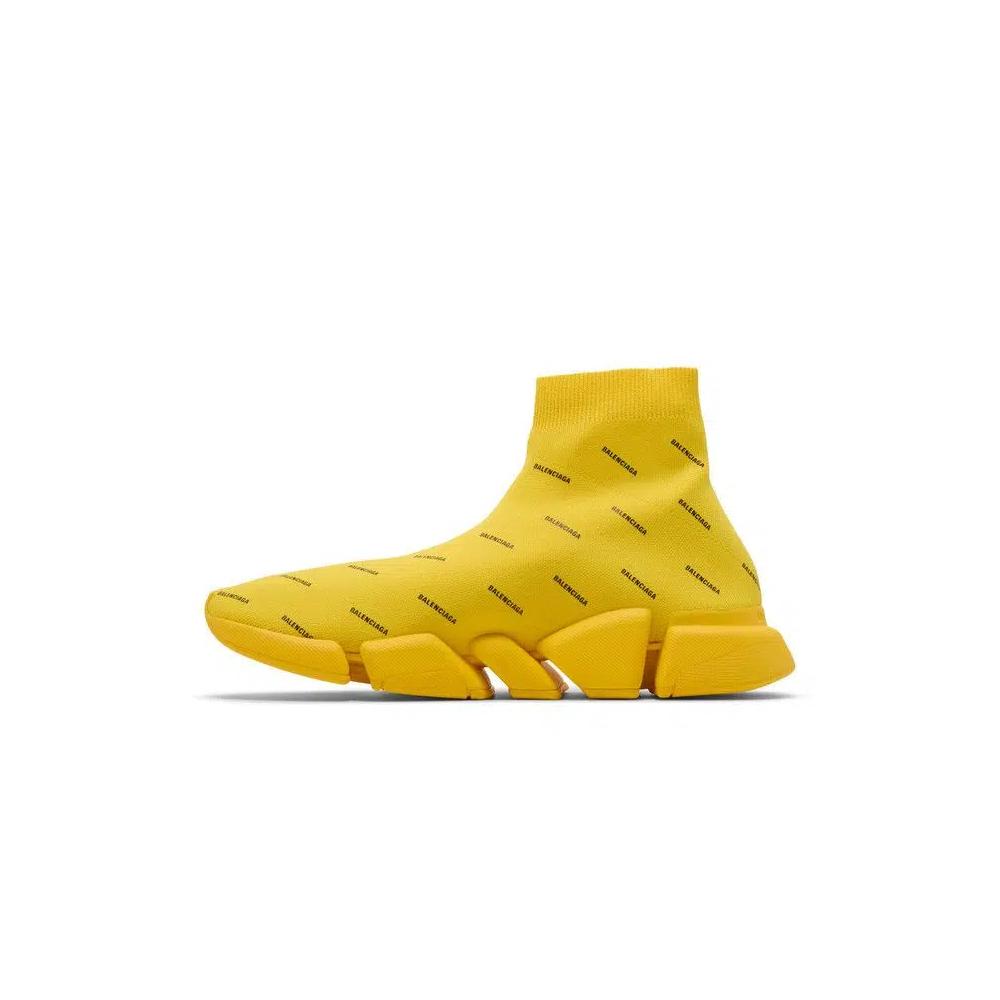 Кроссовки Balenciaga Speed 2.0 Sneaker 'Allover Logo - Yellow' 3