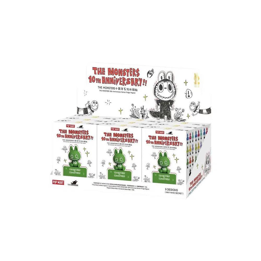 Фигурки Pop Mart THE MONSTERS 10th Anniversary Series-Магнит на холодильник Запечатанный кейс (9 слепых коробок) 1