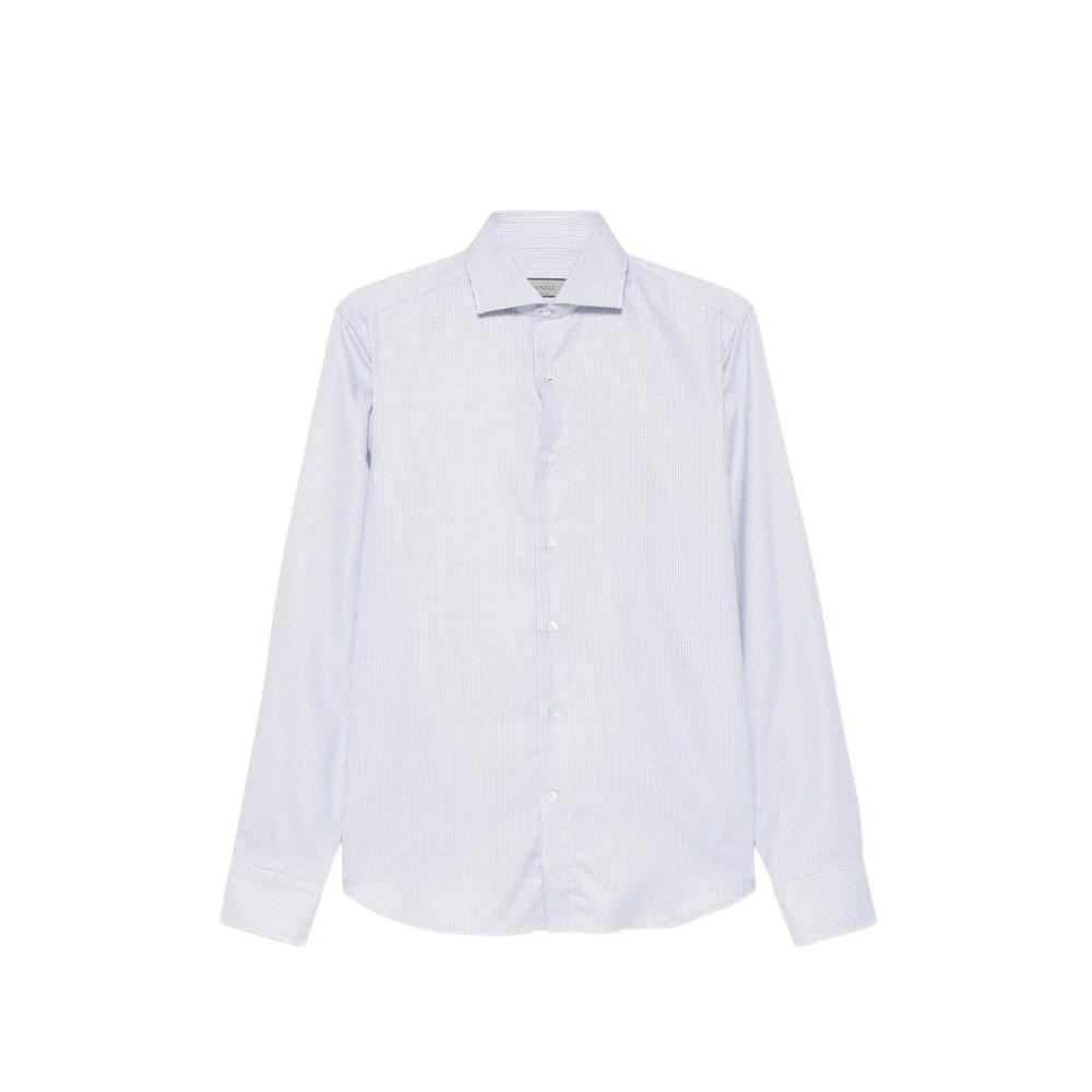 micro-check long-sleeve shirt 1