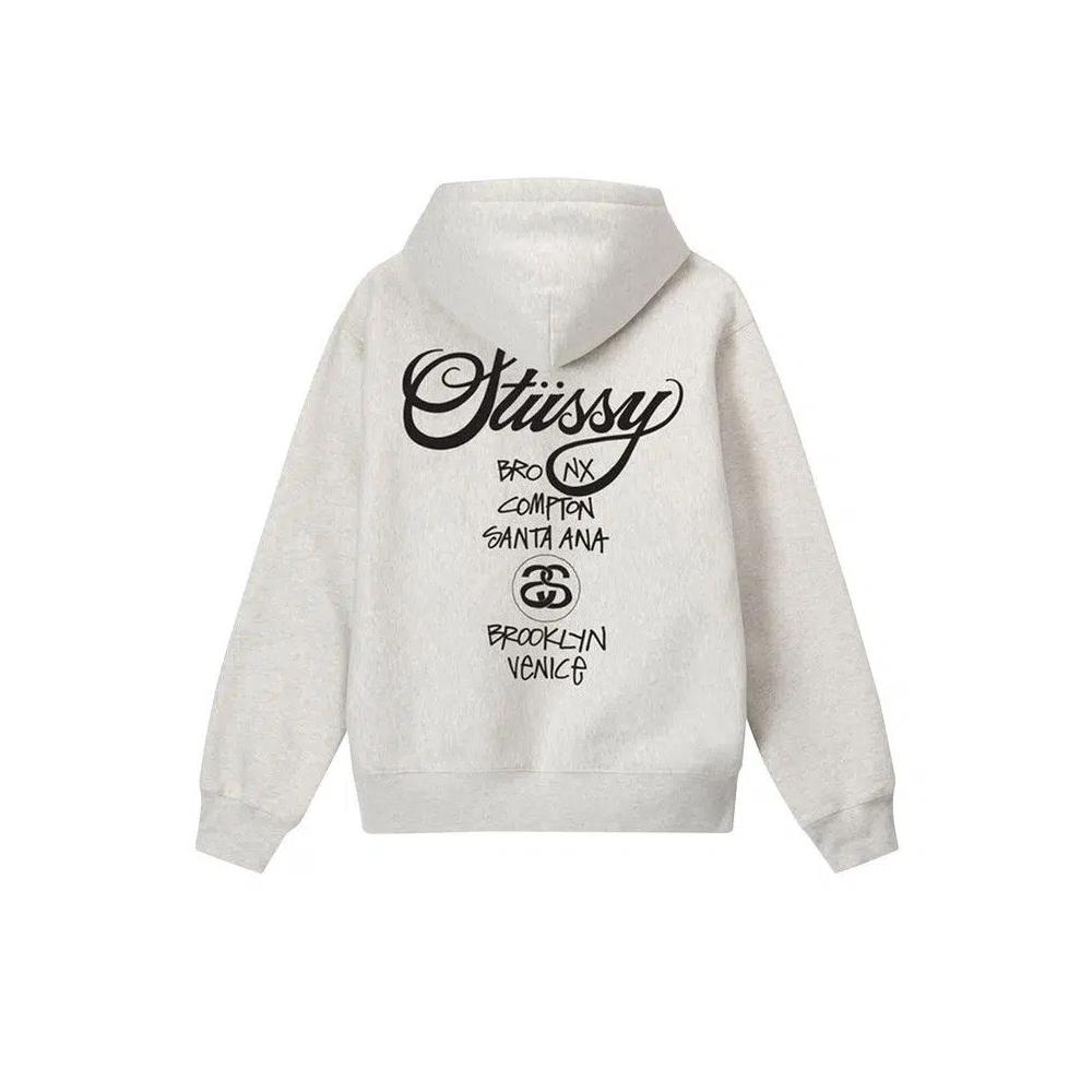 Худи Stussy World Tour Hoodie 'Ash Heather' 2