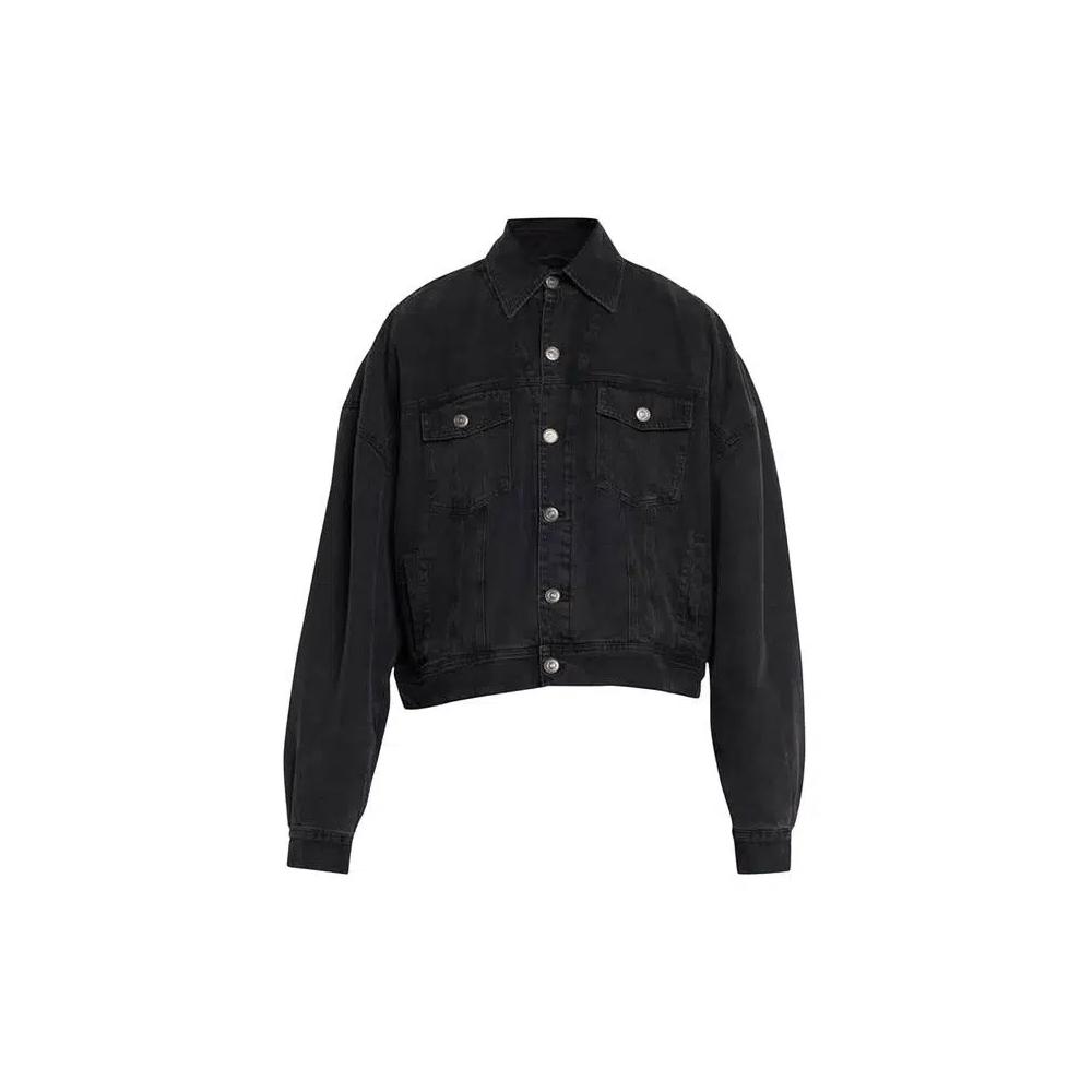 Верхняя одежда Willy Chavarria Chachi Denim Trucker Jacket 'Black' 1