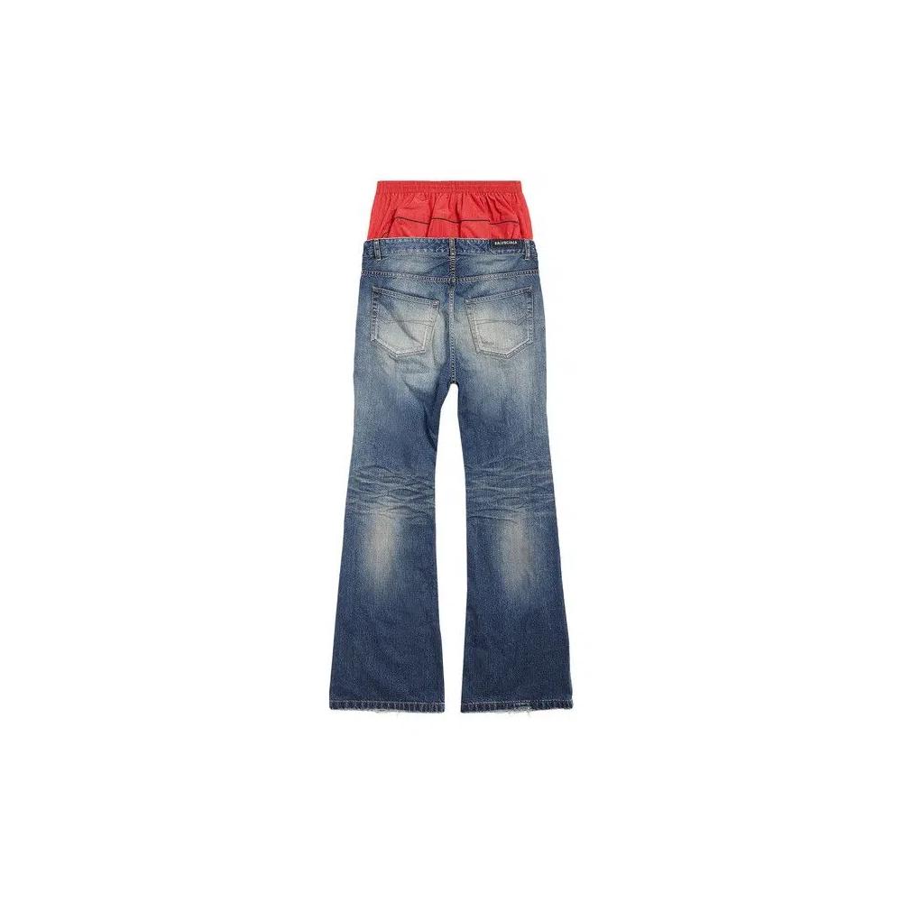 Джинсы многослойные Balenciaga «Whisker» 2