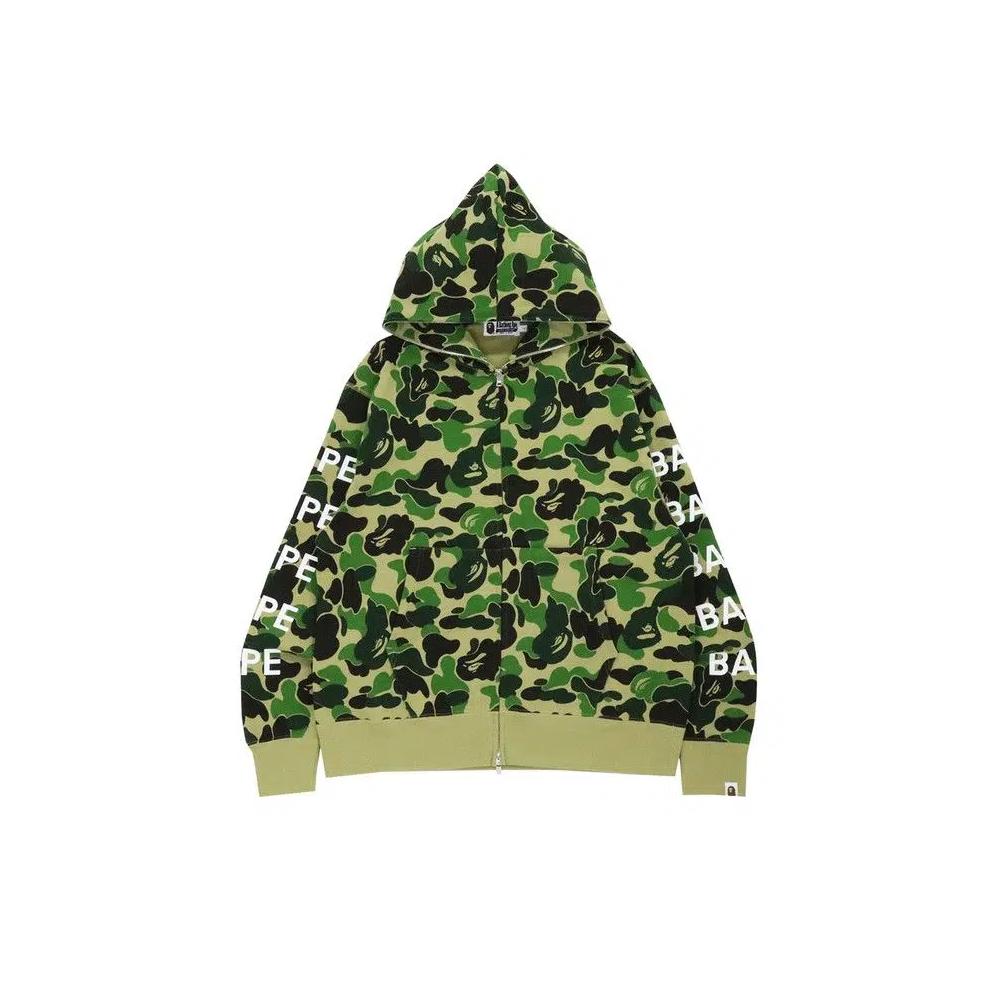 Толстовки на молнии BAPE Big ABC Camo Relaxed Fit Full Zip Hoodie 'Green' 1