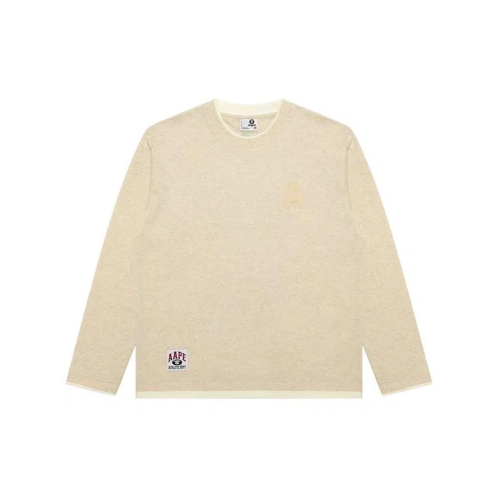 Футболки с длинным рукавом AAPE A' Long Sleeve Tee 'Beige/Heather' 1