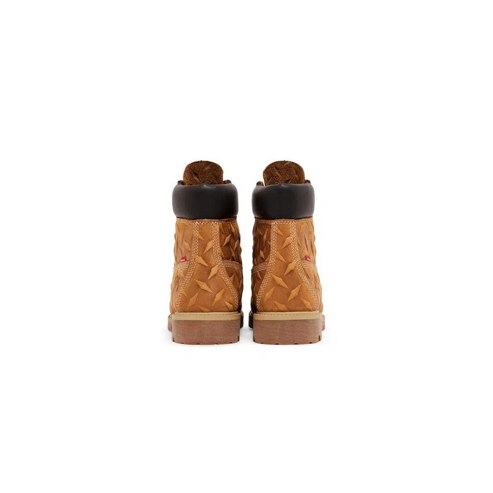Ботинки Supreme x Timberland 6 Inch Premium Waterproof Boot 'Embossed Diamond Plate - Wheat' 6