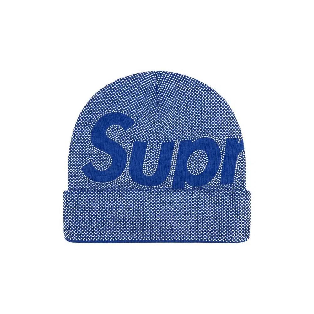 Бини Supreme Studded Knockout Big Logo Beanie 'Королевский' 1