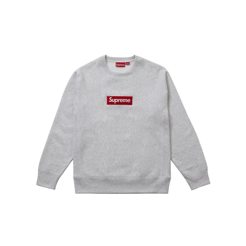 Свитера Supreme Box Logo Crewneck 'Heather Grey' 1